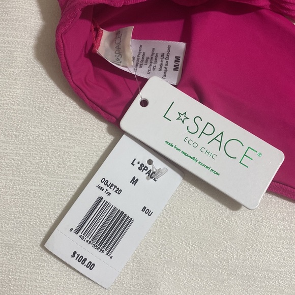 L*SPACE Women's JESS TOP Ribbed Bikini Top Size M - Picture 5 of 5